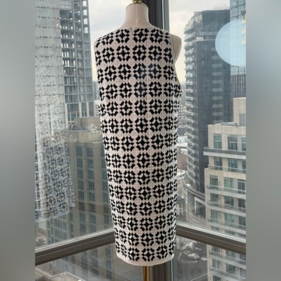 🆕 FARM Rio 🧿 NWOT Patch Crochet Black & White Monochrome Mini Dress - Size XL - Picture 8 of 15